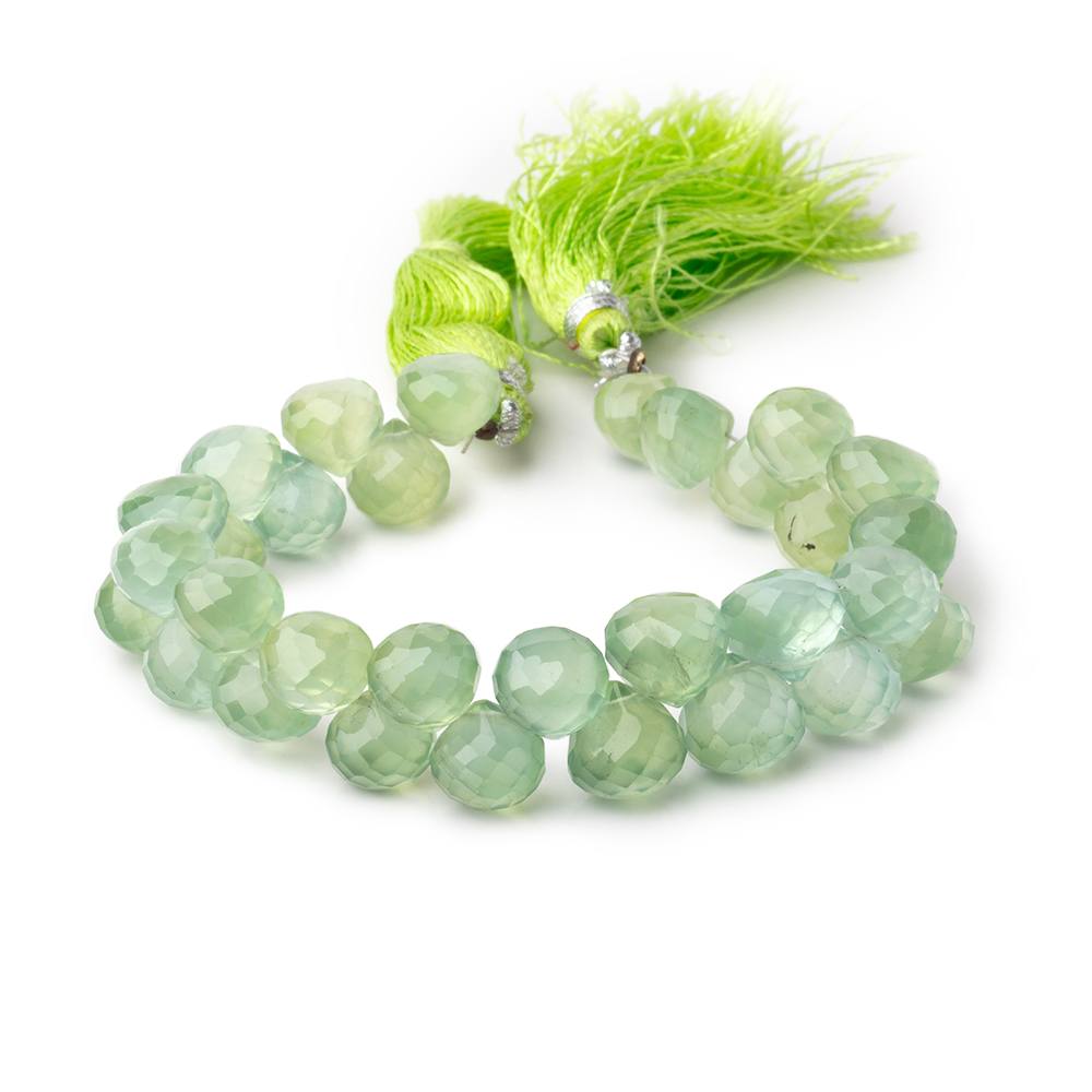 8-9mm Prehnite Faceted Candy Kiss Beads 6.75 inch 36 pieces