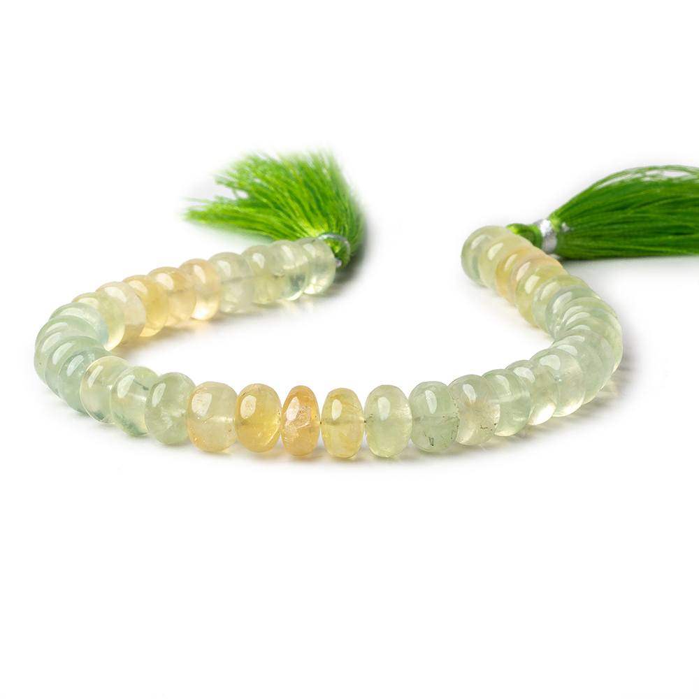 8-9mm Prehnite plain rondelle Beads 8 inch 36 pieces