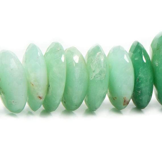 8.5-17mm Chrysoprase German Faceted Rondelle Beads 16 inch 108 pieces