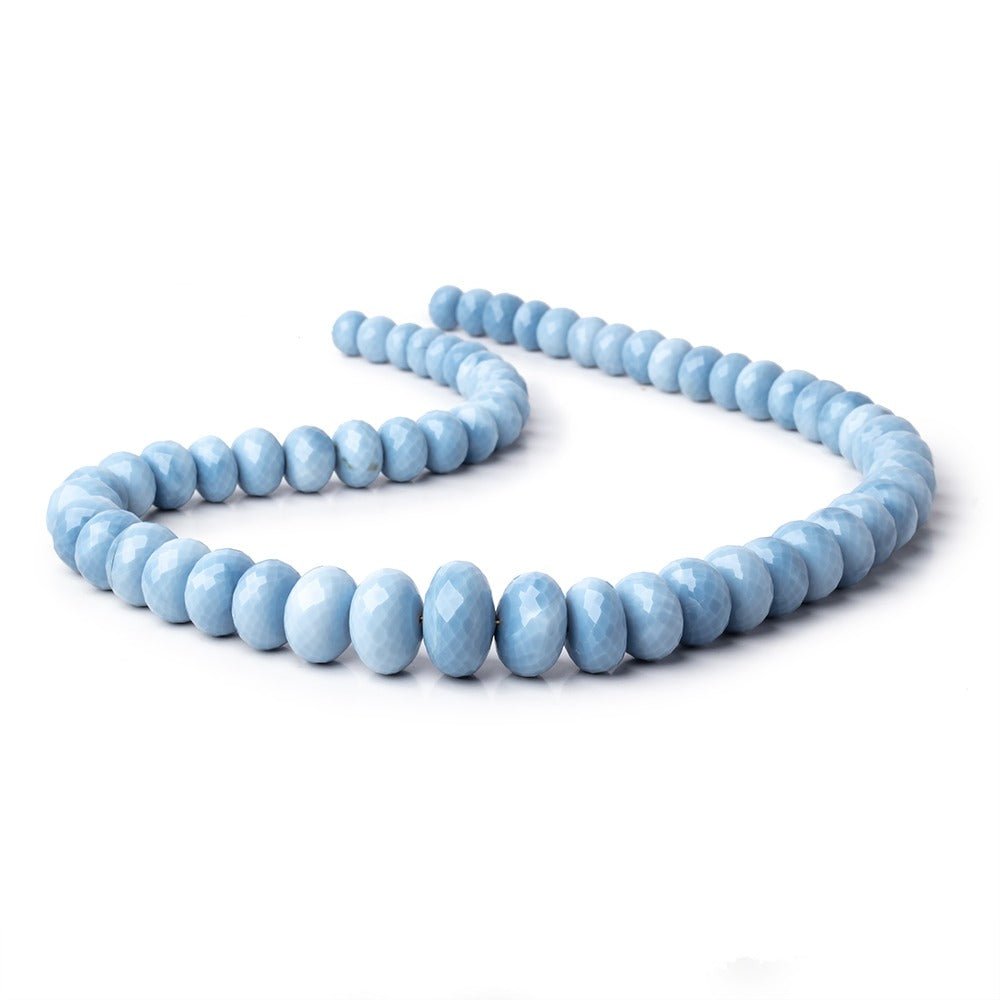 8.5-18mm Owyhee Blue Opal Faceted Rondelle Beads 20 inch 60 pieces AA