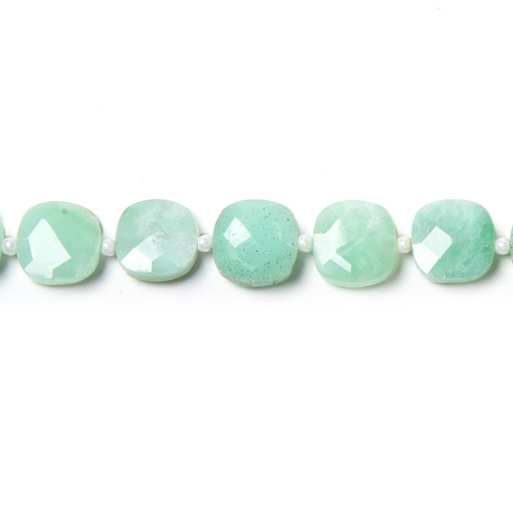 8.5-9.5mm Chrysoprase faceted pillow beads 14 inch 30 pieces