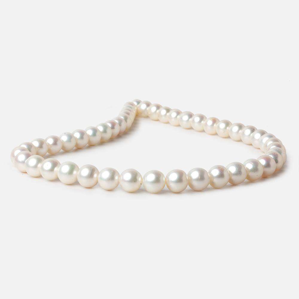 8.5-9mm Off White Round Pearls 15 inch 46 pieces AAA