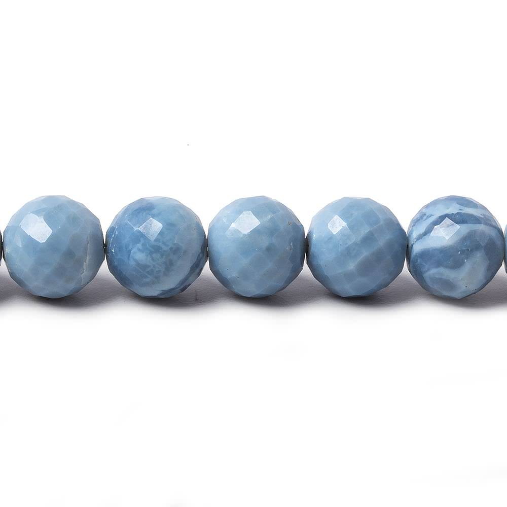 8.5-9mm Owyhee Natural Blue Opal faceted round beads 7.5 inch 22 pieces