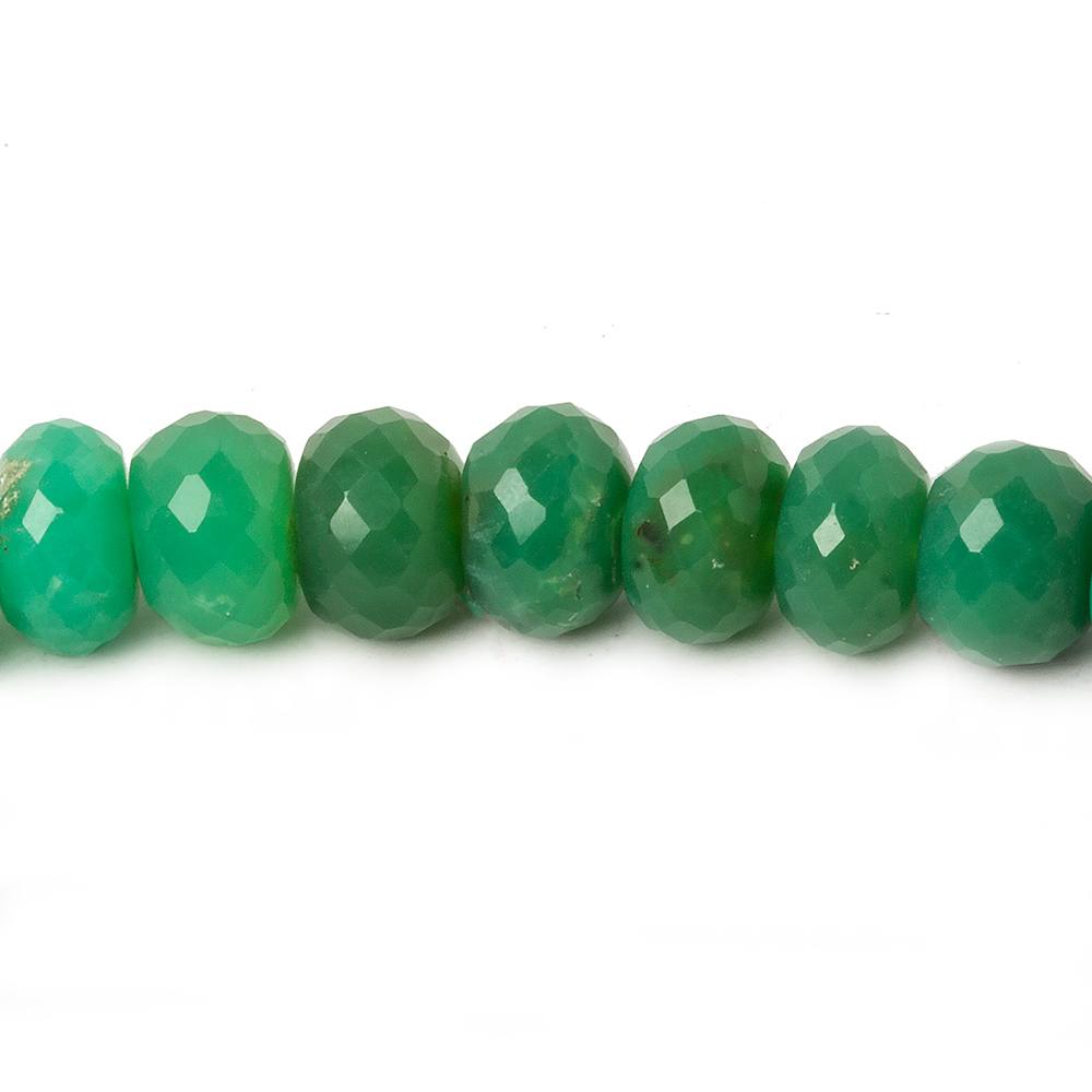 8.5-9mm Shaded Chrysoprase faceted rondelles 6 inches 24 beads