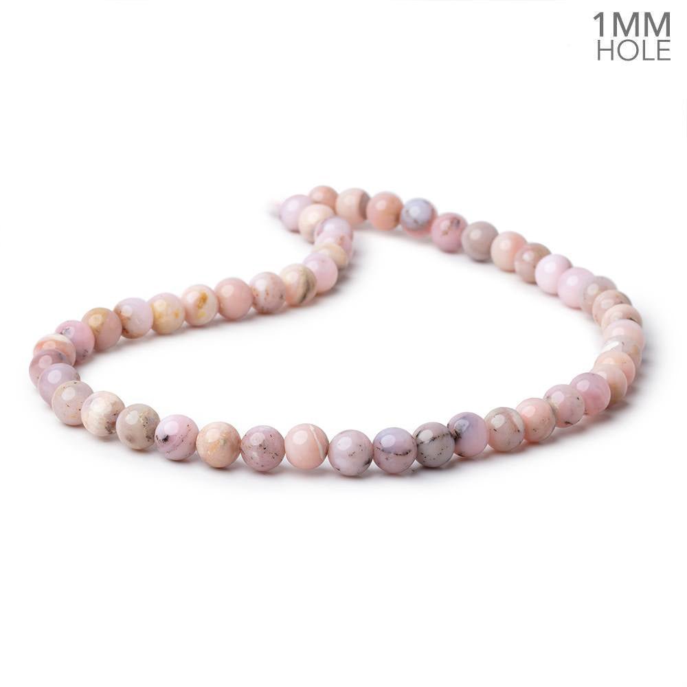 8.5mm Pink Peruvian Opal Plain Rounds 16 inch 48 Beads 1mm Hole