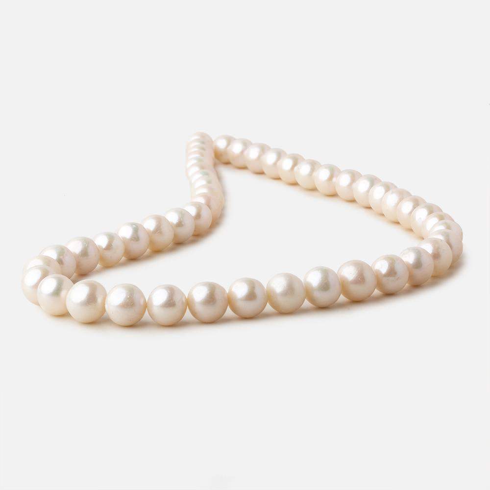 8.5x8-9.5x9mm Off White Off Round freshwater pearls 16 inch 47 pieces