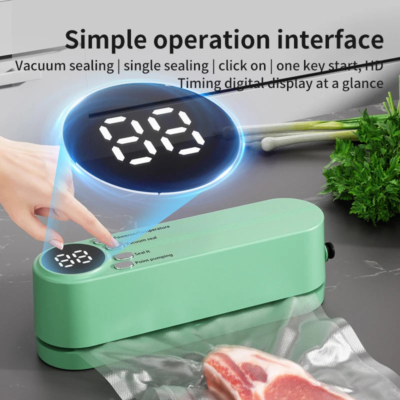 2025 Mini Wireless Vacuum Sealing Machine, USB Home Fully Automatic Portable Food Packaging Plastic Sealing Machine