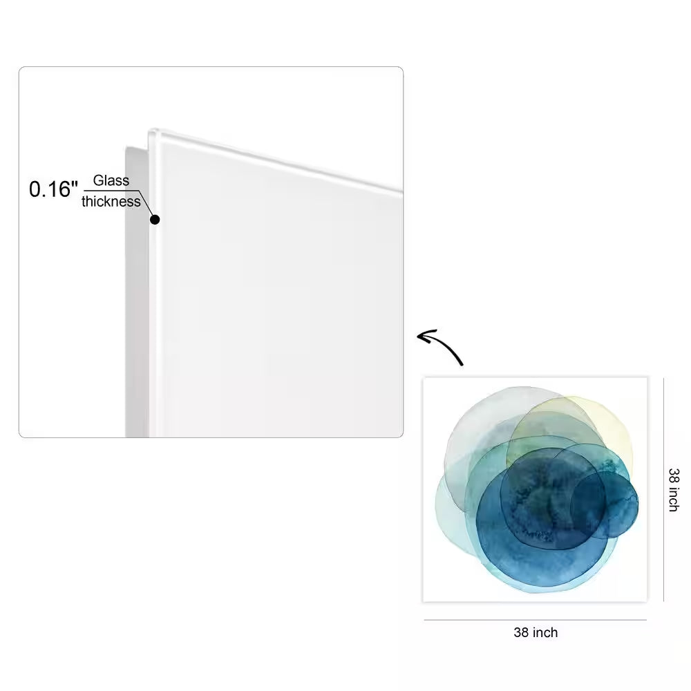 "Evolving Planets I" by EAD Art Coop Frameless Free-Floating Tempered Art Glass Wall Art