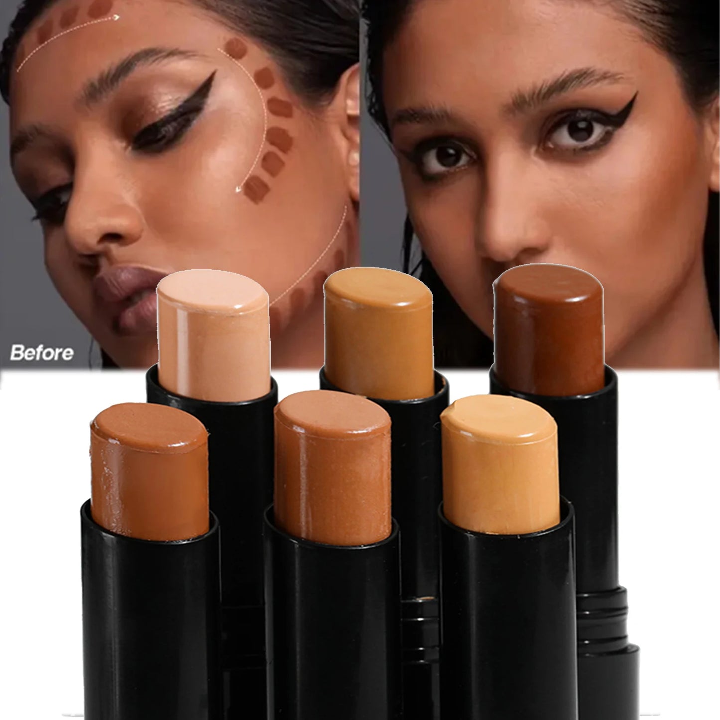 Concealer Stick Foundation Three Dimensional Brightening Shadow Stick Creamy Modifies Contour Face Priming Repair Pen Cosmetic