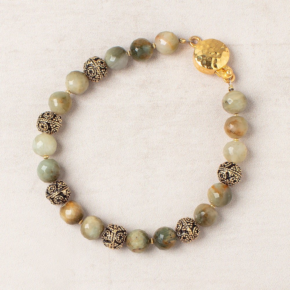 8mm Antiqued 22kt Plated Copper Rounds with Miligrain Circles 8 inch 27 beads