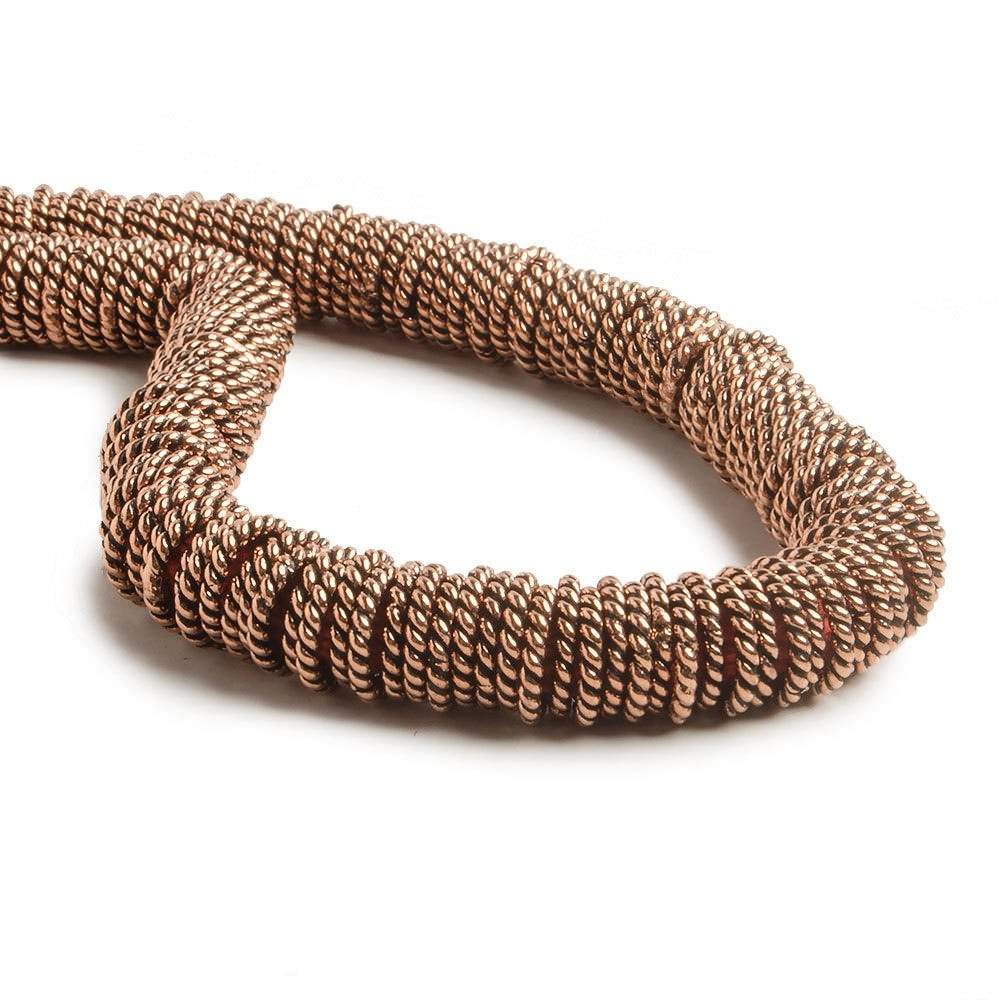 8mm Antiqued Copper Twisted Jump ring 8 inch 140 pcs