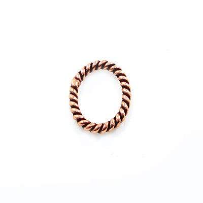 8mm Copper Oval Twisted Jumpring 50 pcs