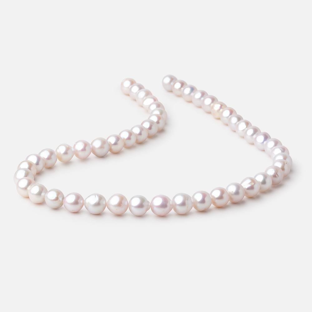 8mm Creamy White Baroque Freshwater Pearls 15.5 inch 48 Beads AA