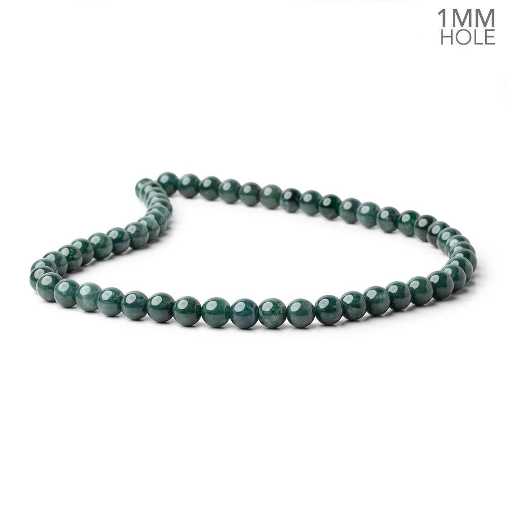 8mm Jadeite Plain Round Beads 15.5 inch 52 pieces AA 1mm Hole