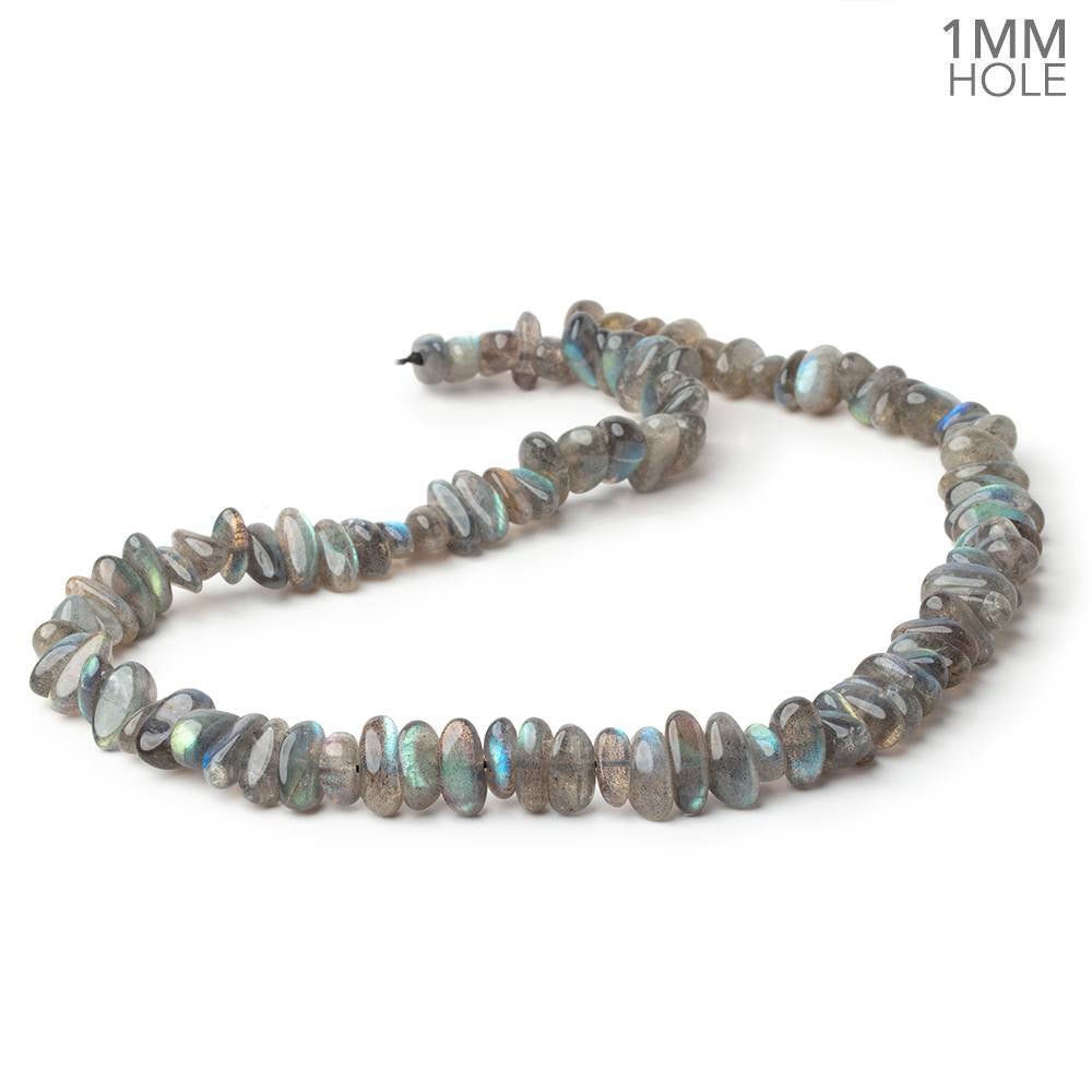 8x4-12x4.5mm Labradorite Plain Nugget 16 inch 96 Beads 1mm Hole AA