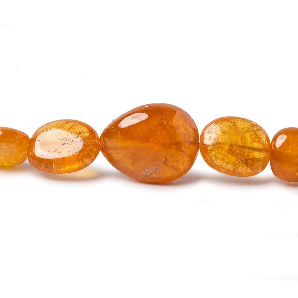 8x5-17x13mm Mandarin Garnet plain nugget beads 20 inch 49 pieces AA
