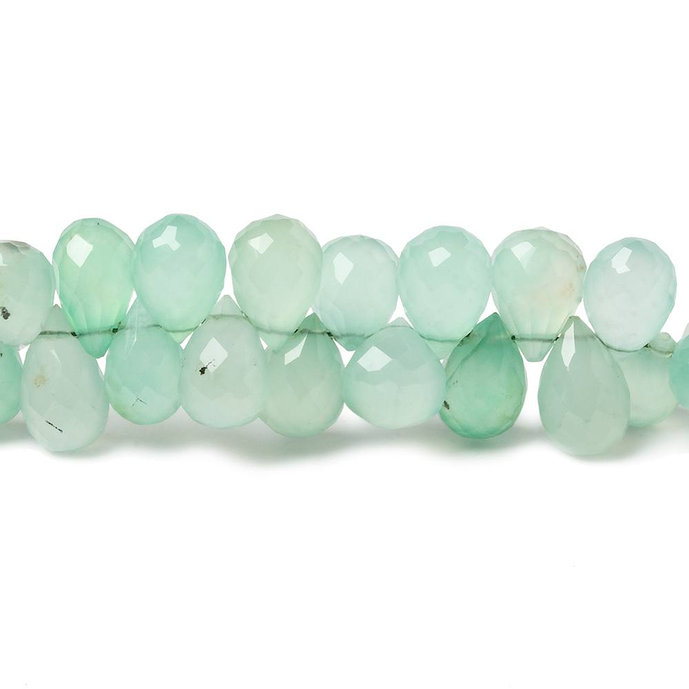 8x5mm Chrysoprase faceted tear drop beads 6.5 inch 55 pieces