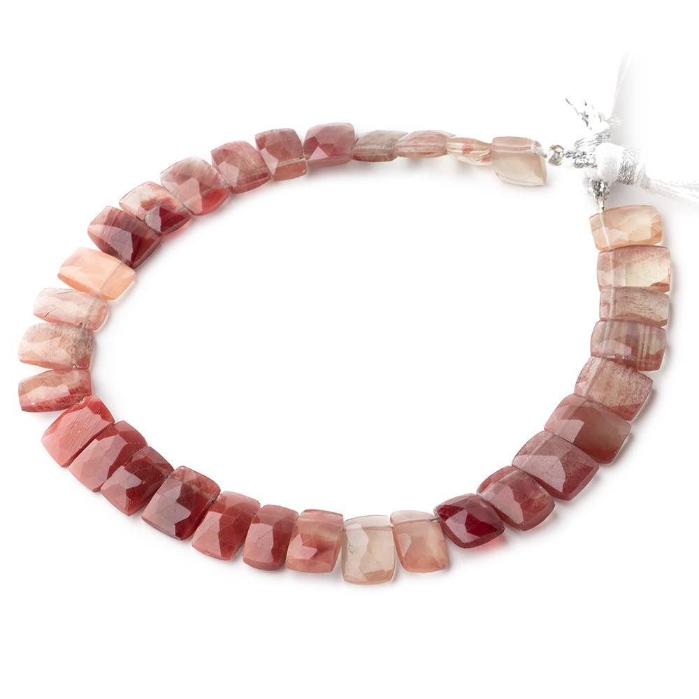 8x6-10x7mm Andesine Top Drilled Faceted Rectangle Beads 8 inch 28 pieces