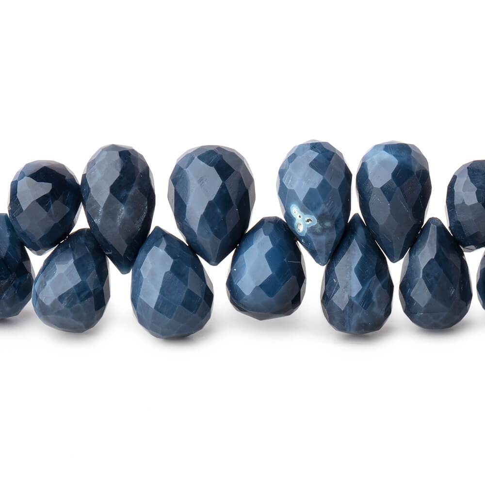 8x6-12x7mm Owyhee Denim Blue Opal Tear Drop Beads 8 inch 54 pieces