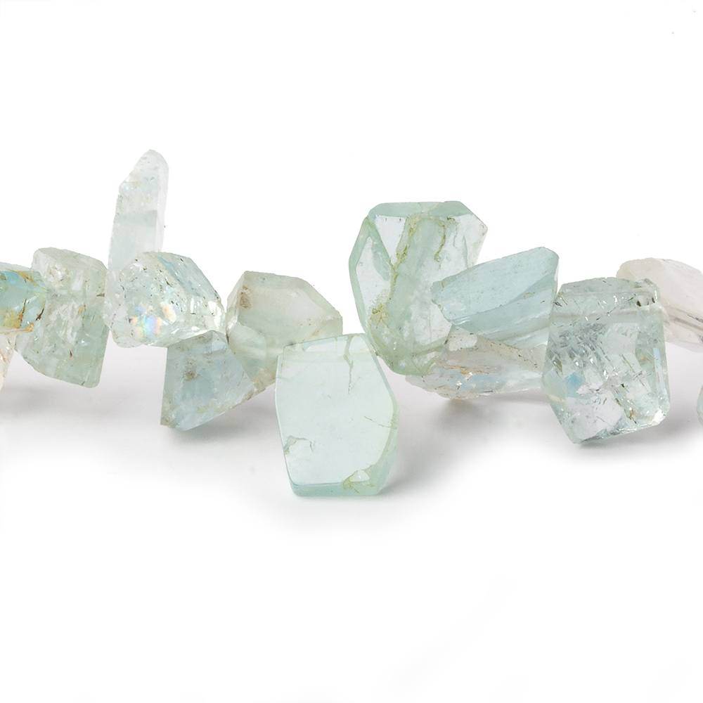 8x6-13x9mm Aquamarine Top Drilled Natural Crystal Chips 16 inch 78 beads