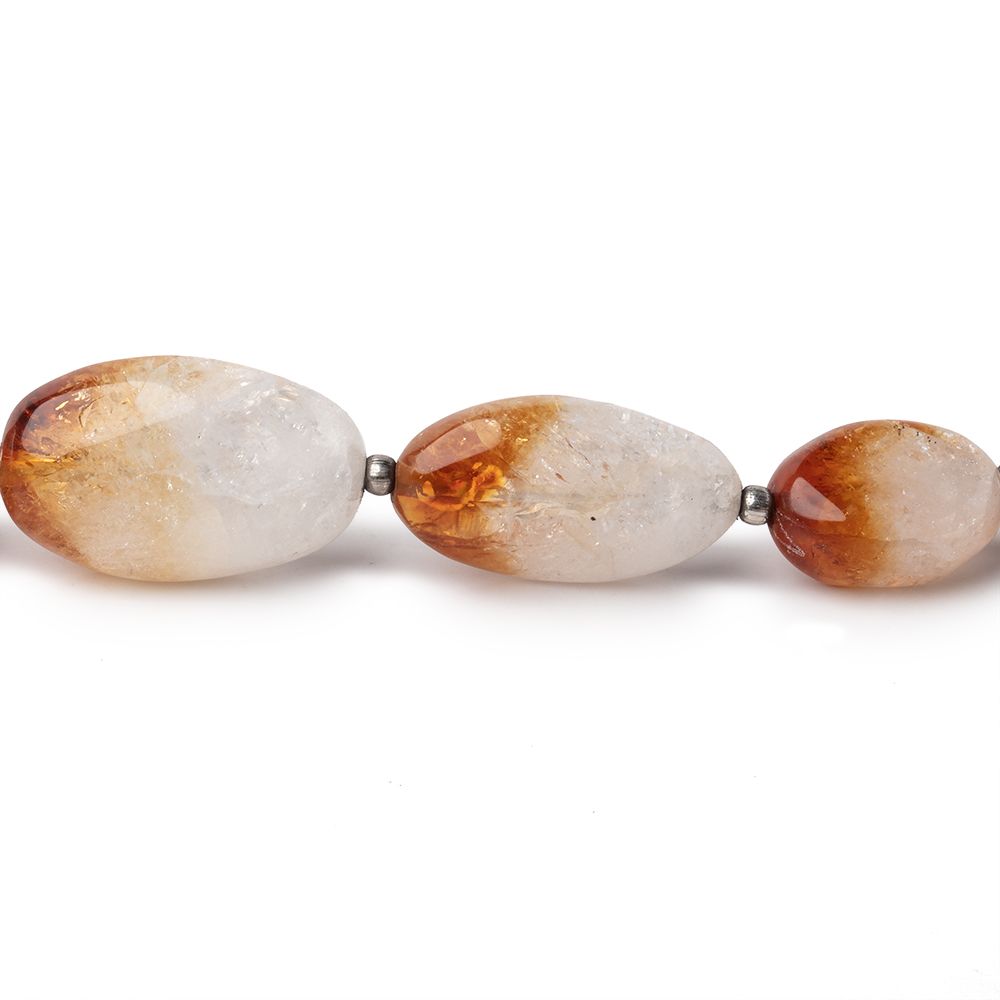 8x6-20x13.5mm Bi-Color Citrine Plain Nugget Beads 17.75 inch 29 pieces AA