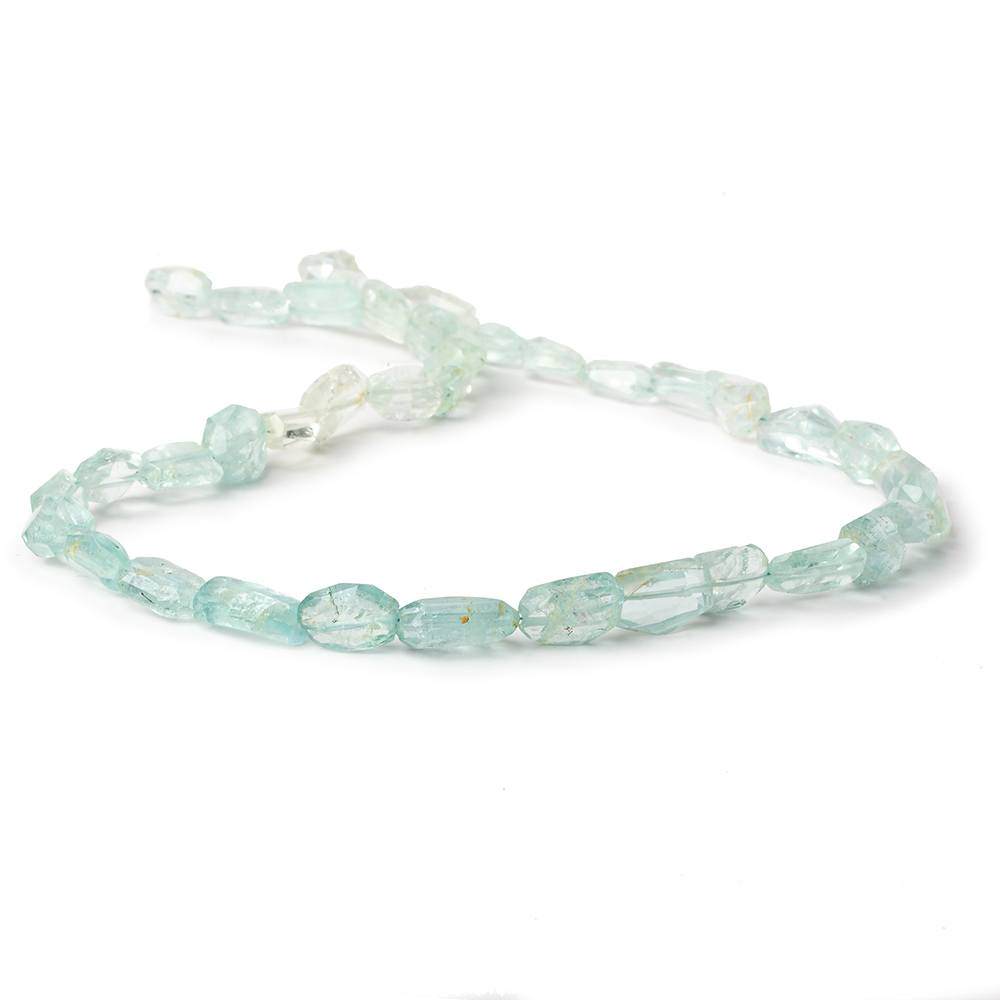 8x6-9x8mm Aquamarine Faceted Nuggets 16 inch 40 beads A