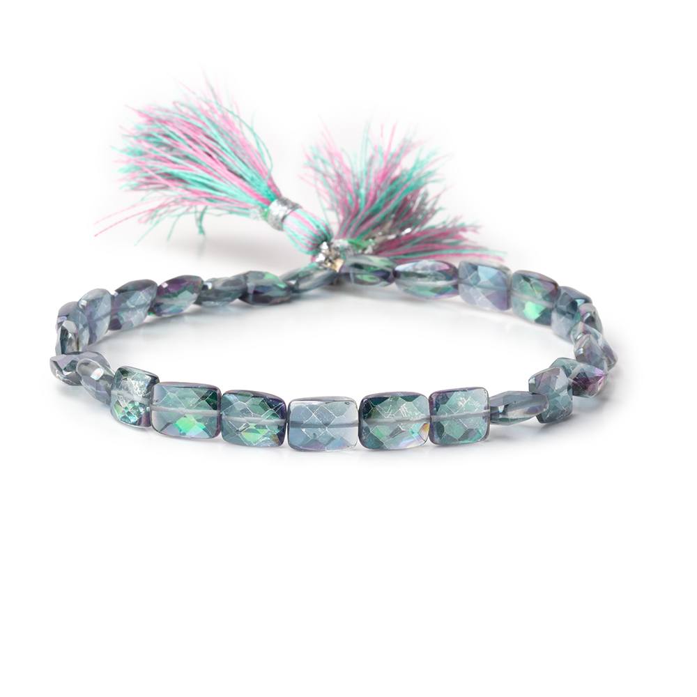 8x6.5-9x7mm Mystic White Topaz Faceted Rectangles 9 inch 26 Beads