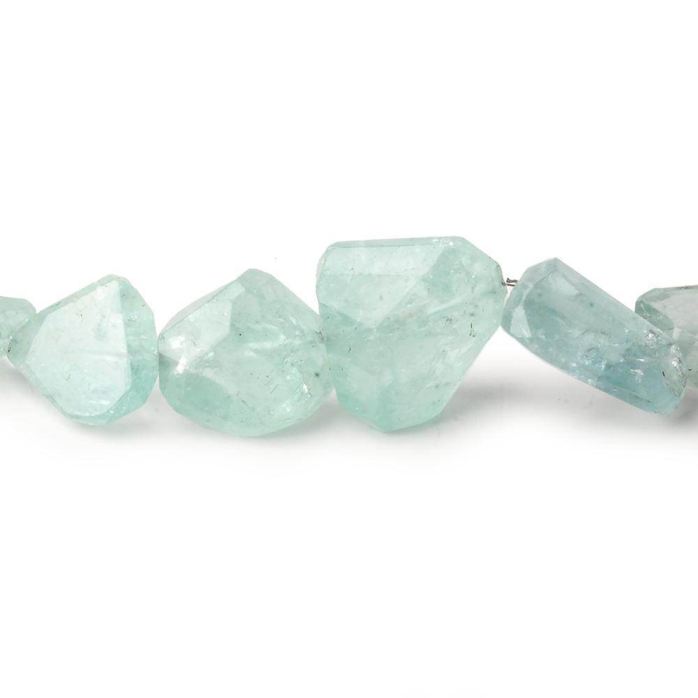 8x7-18x20mm Aquamarine Faceted Nugget Beads 16 inch 34 pieces