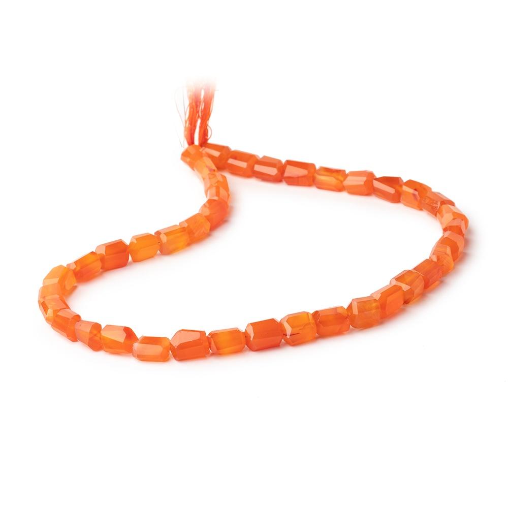 8x7-9x8mm Carnelian Faceted Nugget Beads 14 inch 38 pieces