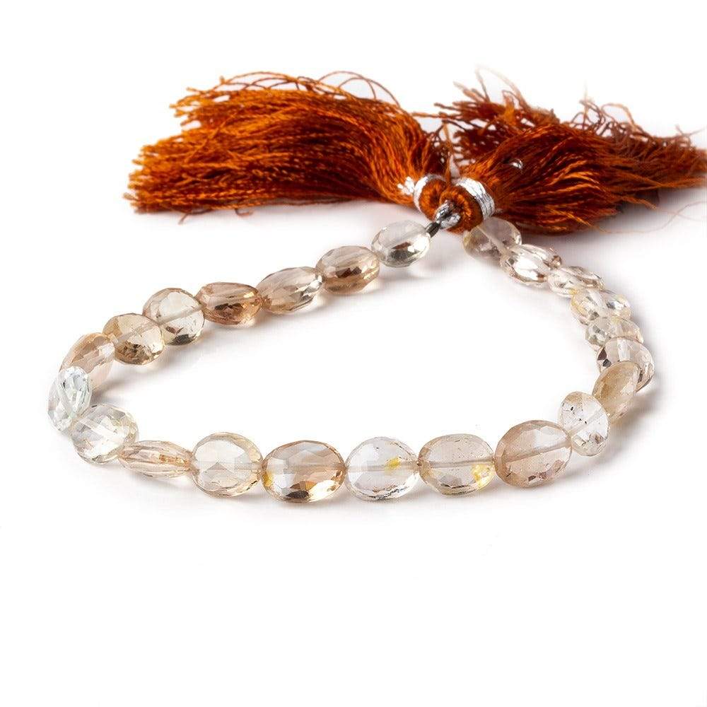 8x7.5-10x7mm Multi Color Topaz Faceted Oval Beads 8 inch 22 beads A