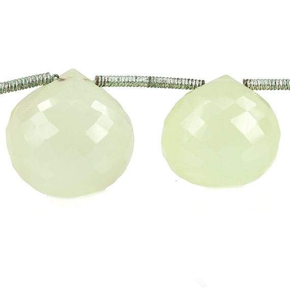 8x8-15x15mm Chartreuse Chalcedony `Candy Kiss` Briolette 7.5 inch 14 pcs