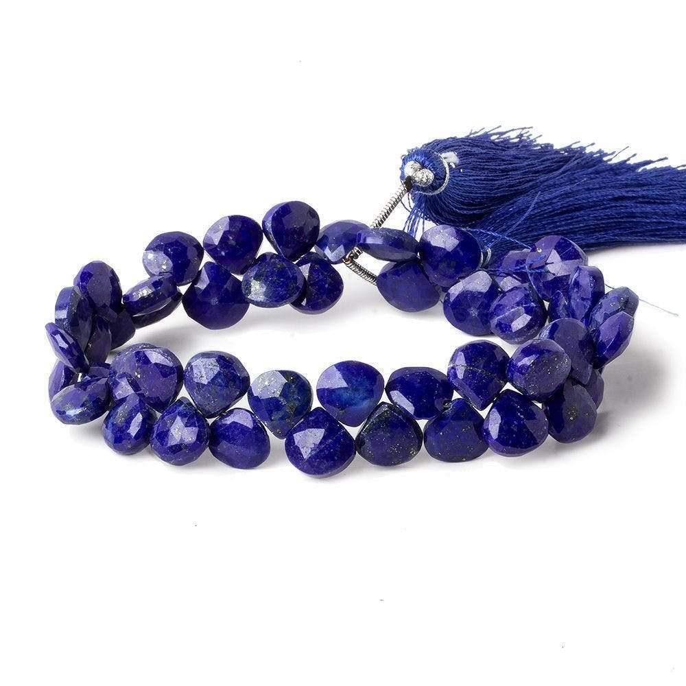 8-9mm Lapis Lazuli faceted heart beads 7 inch 45 pieces A
