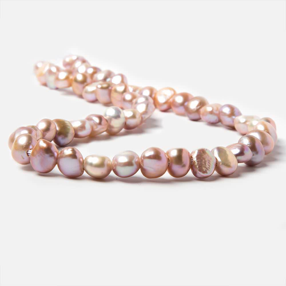 9.5-10.5mm TriColor Baroque 2.5mm large hole Pearls 15 in. 48 pcs