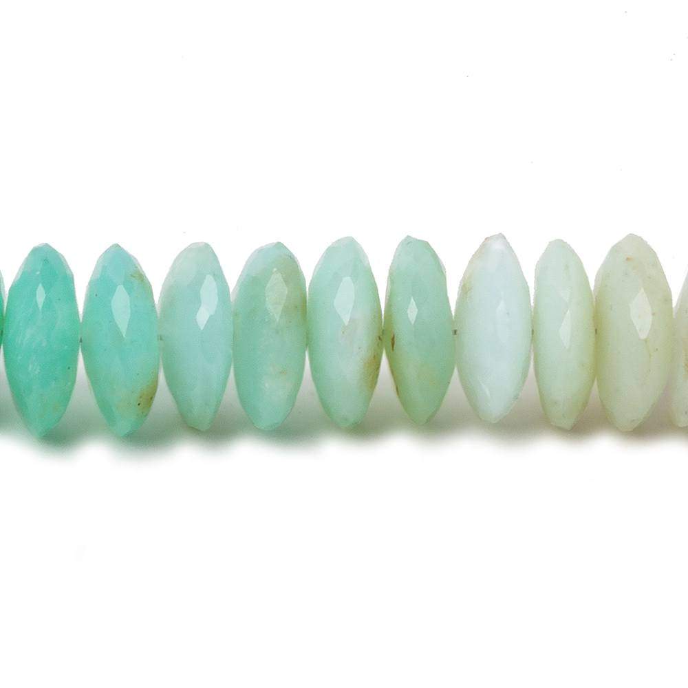 9-10mm Blue Peruvian Opal German Faceted Rondelle Beads 16 inch 108 pieces
