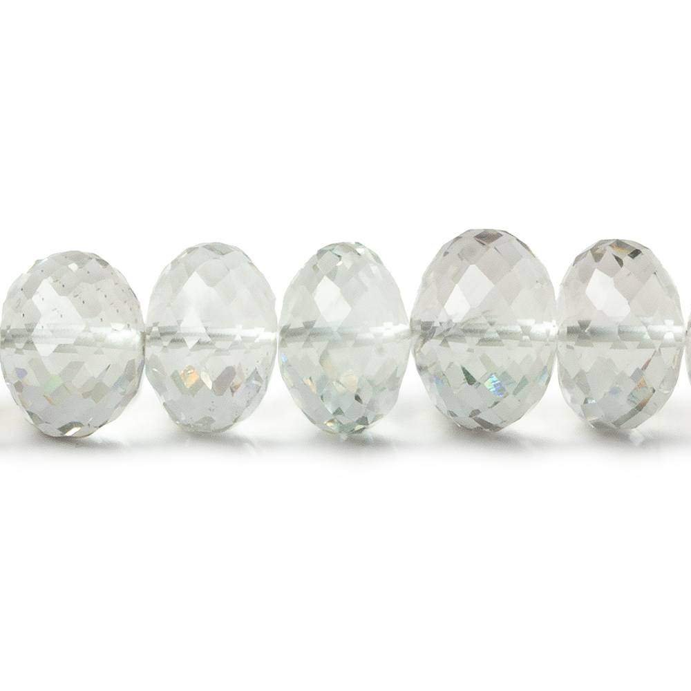 9-12mm Prasiolite faceted rondelles 17 inches 59 Beads AAA