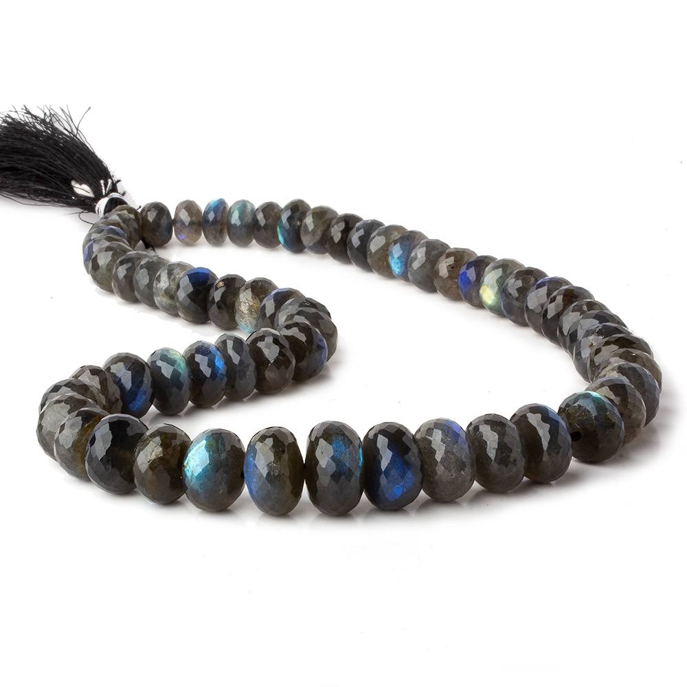 9-15mm Labradorite faceted rondelle beads 18 inch 59 pieces AA