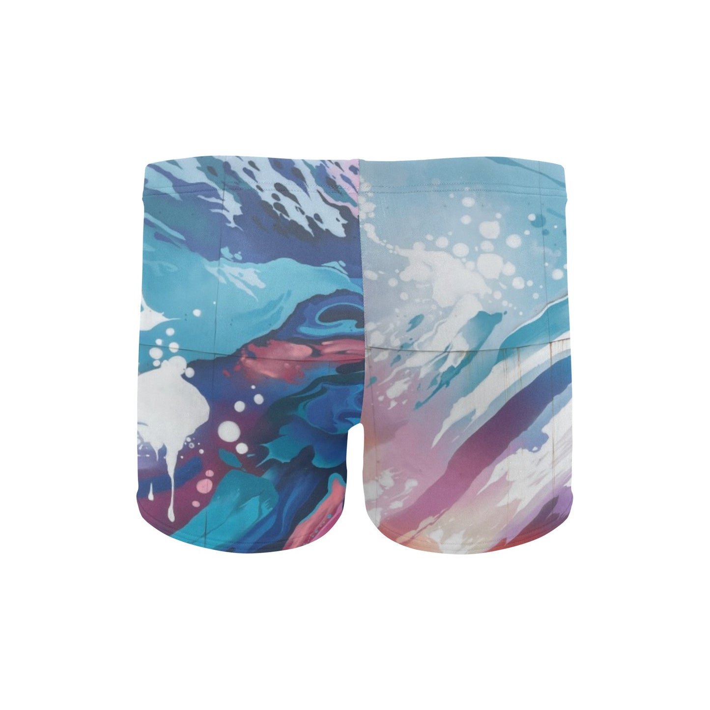 High-Quality Men's Swimming Trunks with All-Over Printing for Active Swimmers