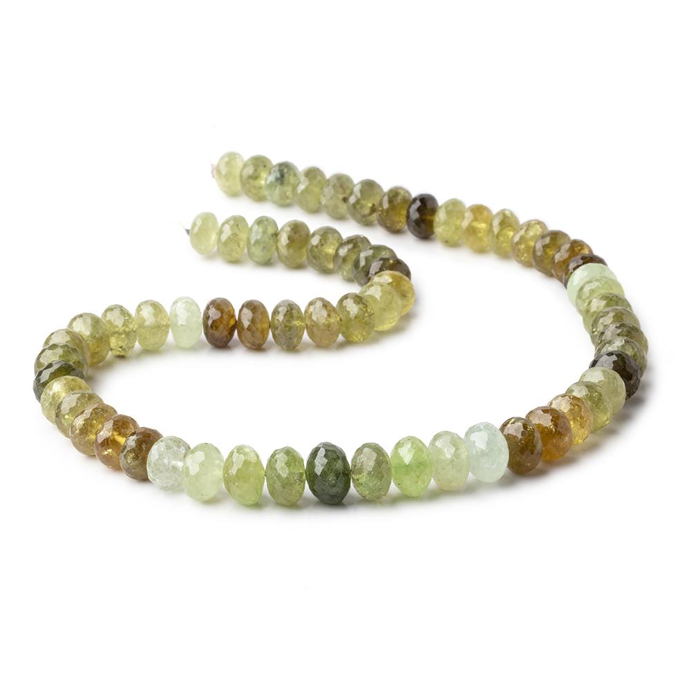 9.5-10mm Grossular Garnet Faceted Rondelle Beads 16 inch 62 pieces