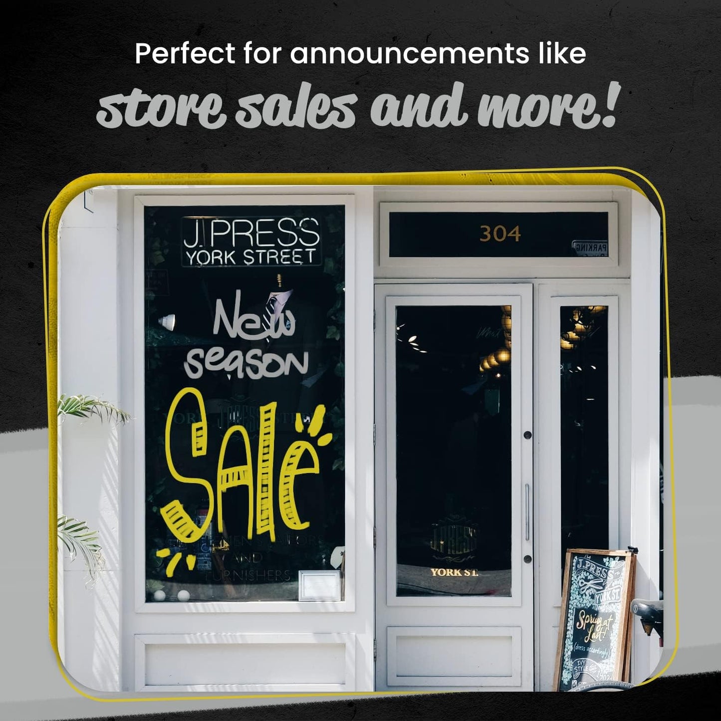 Metallic Chalk Markers (2 Pack) Liquid Chalk Pens for Blackboards, Chalkboard, Bistro Menu, Window Markers for Cars - Wet Wipe Erasable - 15Mm Jumbo Nib