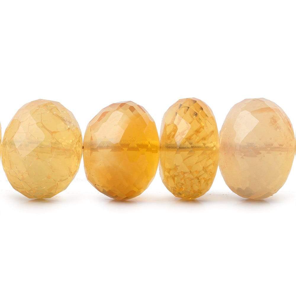 9mm Fire Opal Faceted Rondelle Beads 8 inch 22 pieces AA