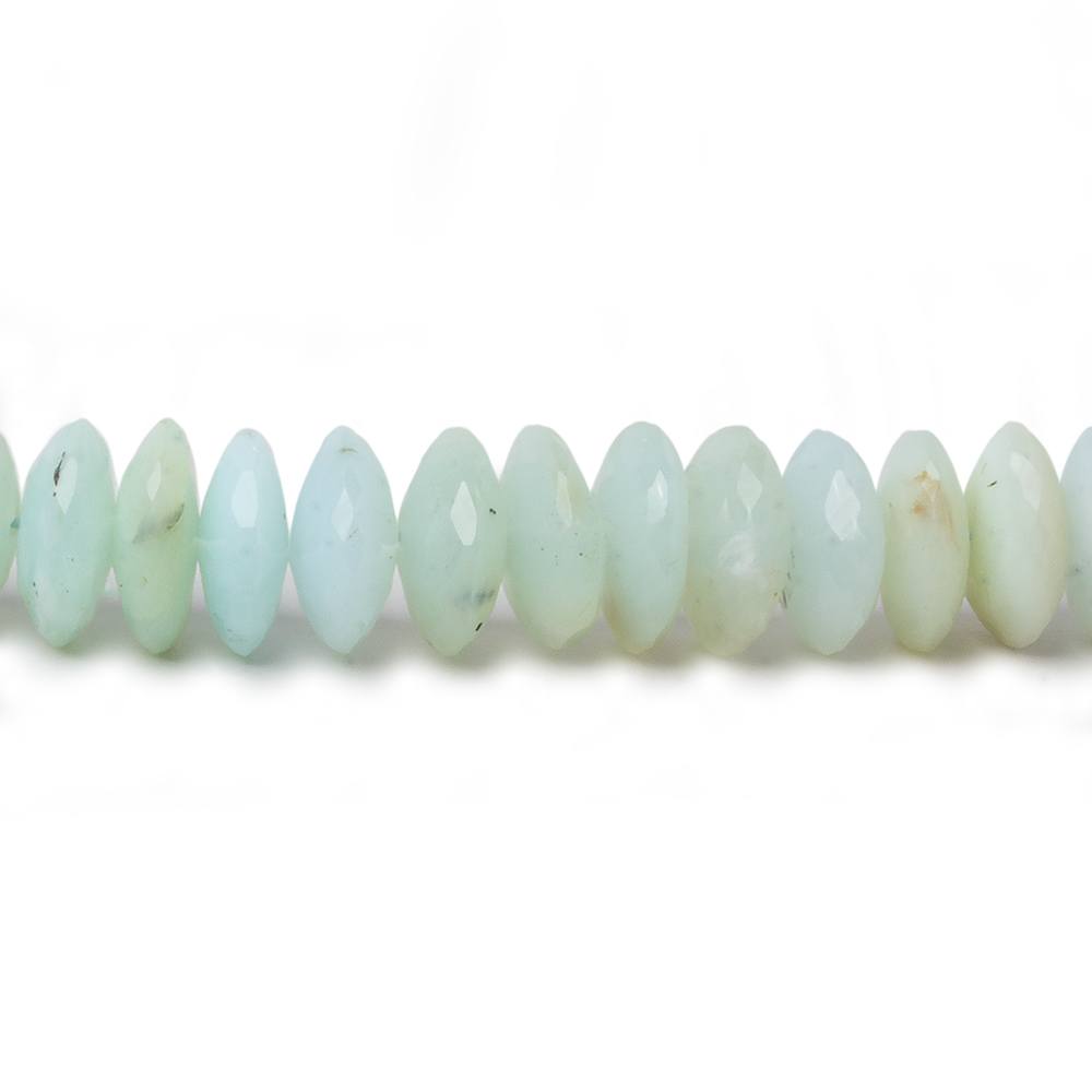 9mm Pale Blue Peruvian Opal German Faceted Rondelle Beads 16 inch 111 pieces A