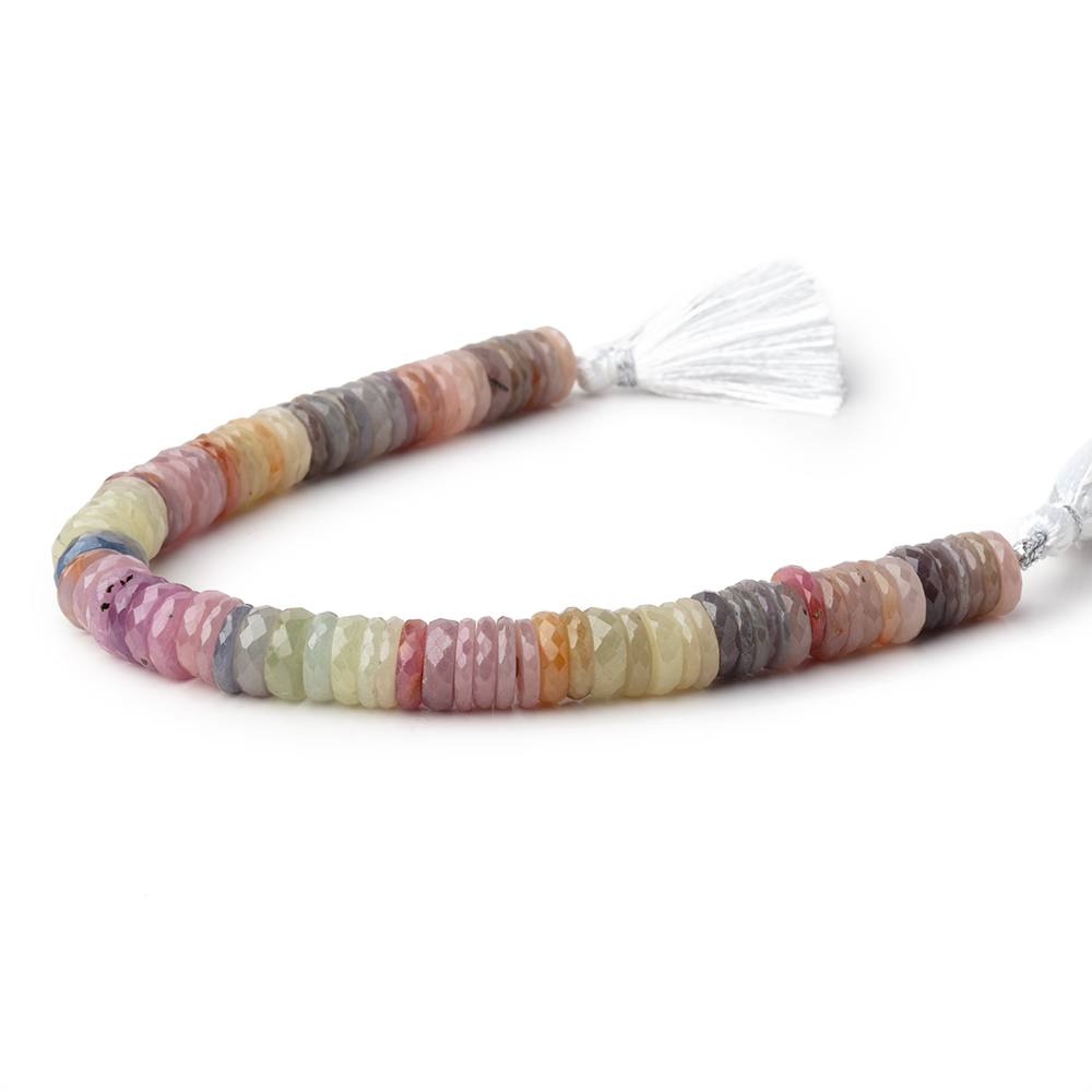 9mm Umba Sapphire Faceted Heishi Beads 8 inch 90 Pieces