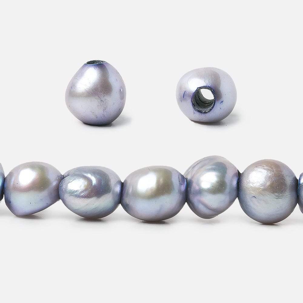 9x10-10x12mm Silver Violet Baroque 2.5mm large hole Pearl