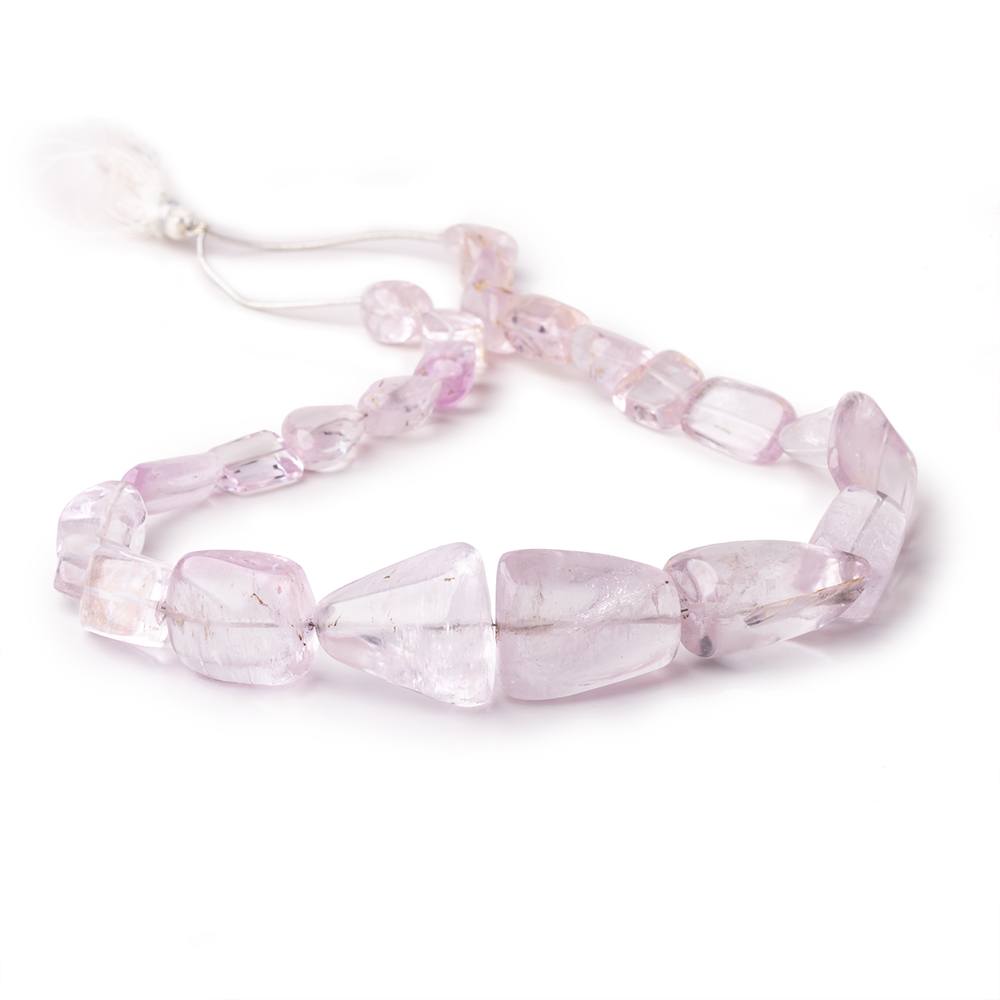 9x11-27x18mm Kunzite Plain Nugget Beads 18 inch 25 pieces