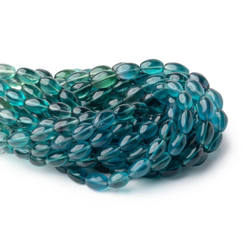 9x6-11x7mm Shaded Fluorite Plain Marquise Beads 7.5 inch 18 pieces AA