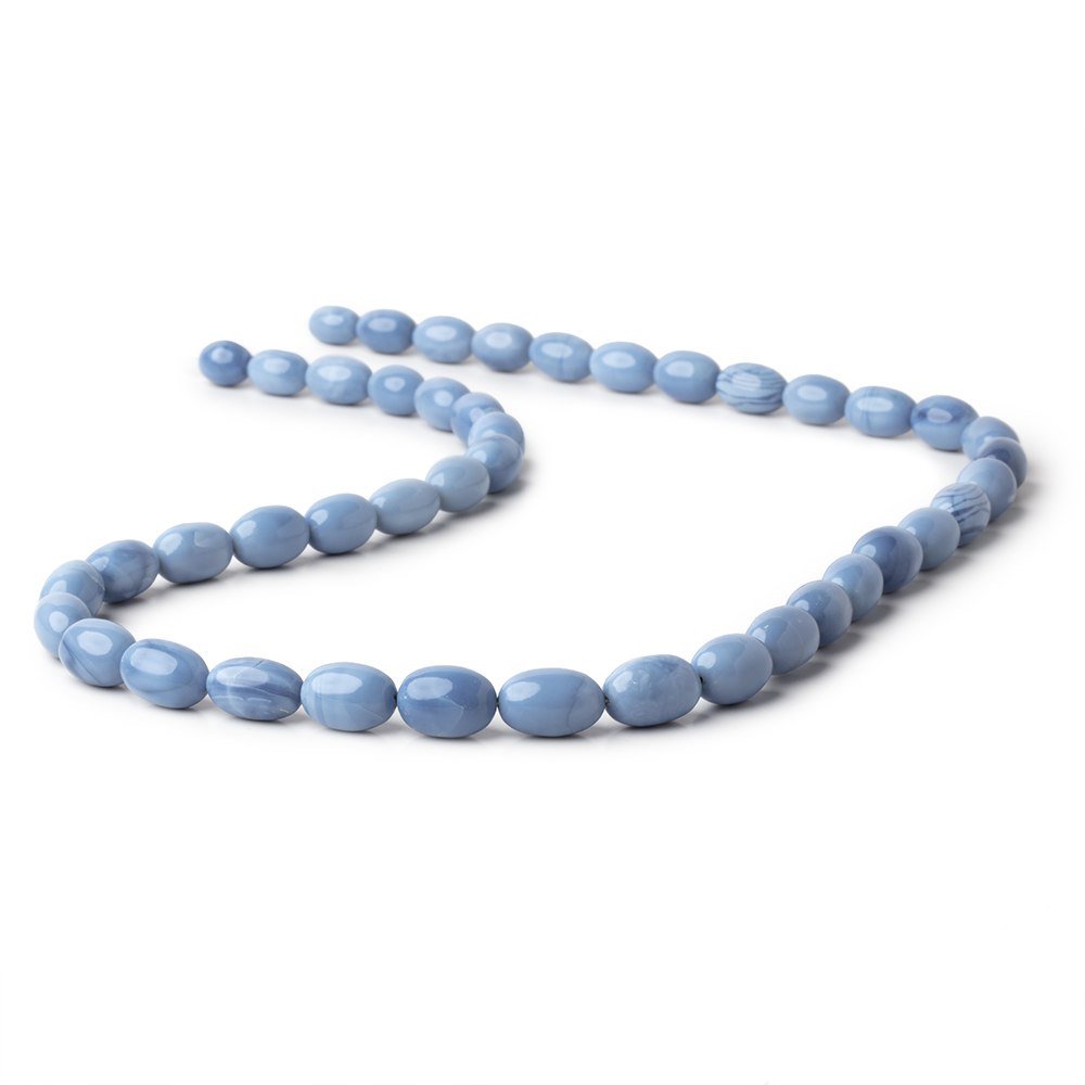 9x6-13x8mm Owyhee Blue Opal Plain Olive Beads 20 inch 44 pieces AA