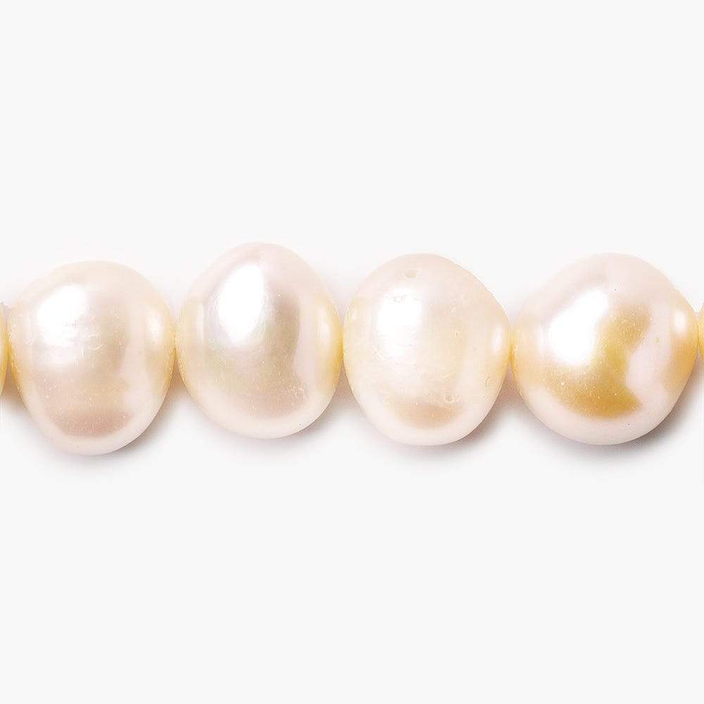 9x6mm Peach Side Drill Baroque Freshwater Pearl 15 inch 40 pcs
