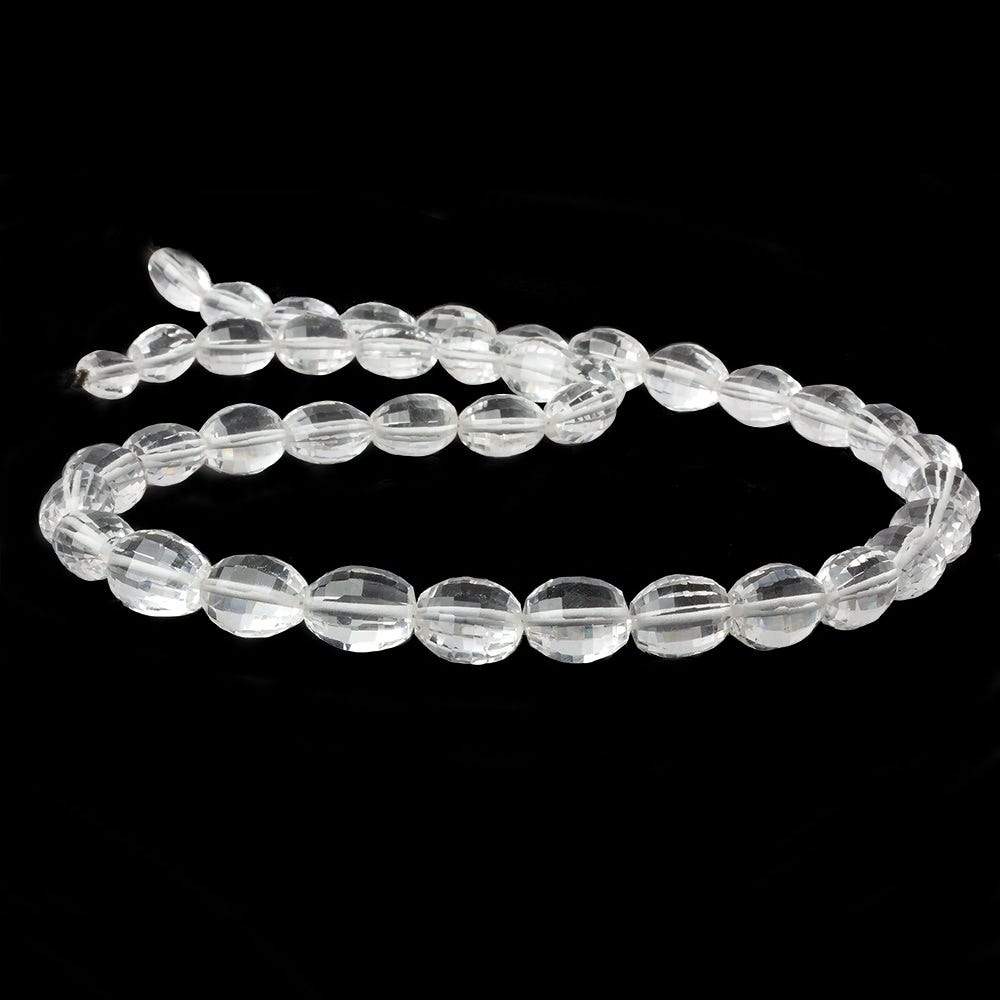 9x7-12x9mm Crystal Quartz checkerboard faceted nuggets 16 inch 40 beads AA