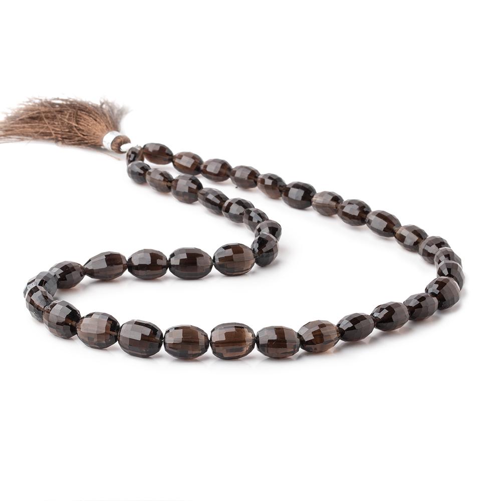 9x7-12x9mm Smoky Quartz Faceted Oval Beads 16 inch 35 pieces
