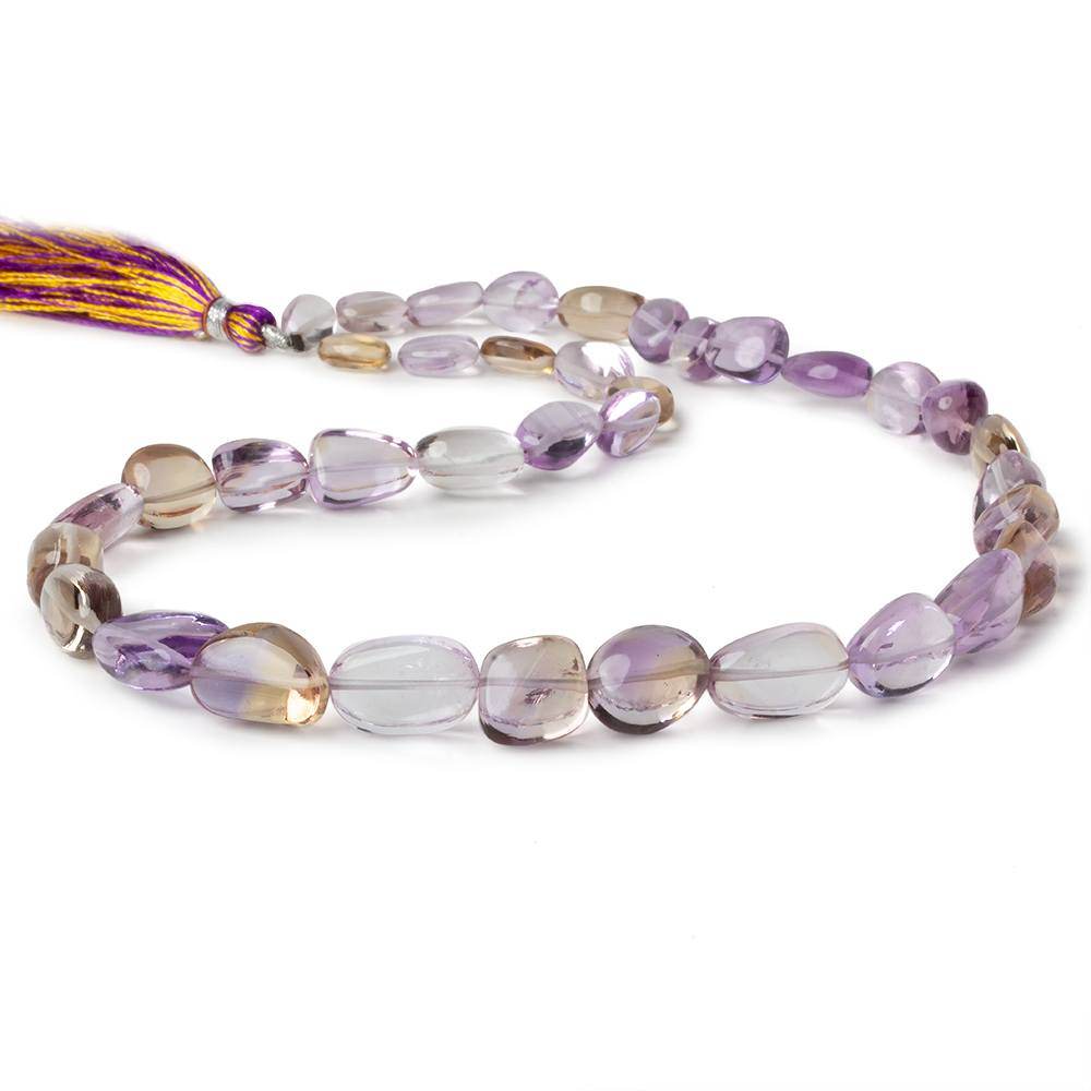 9x7-15x10mm Ametrine plain nugget beads 16 inch 37 pieces